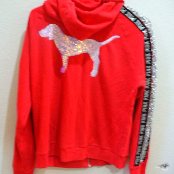 VICTORIA'S SECRET SET track Suit Joggers Hoody Red NWOT Size L - Picture 3 of 13